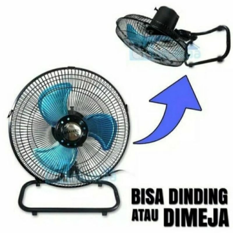 Kipas Besi 16" OKAYAMA 1630 2 IN 1(MEJA & TEMBOK)