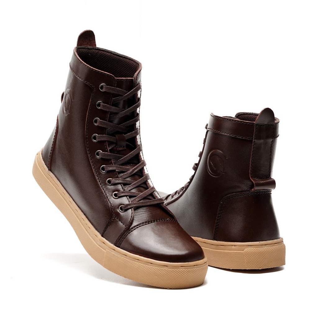 GREATA Khafra Brown Sepatu Boots Sneaker Kulit Asli Pria