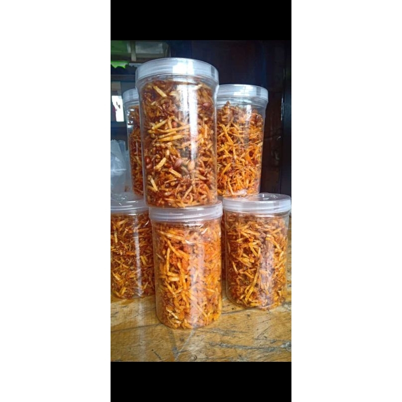 

Keripik kentang Mustofa balado || enak || krenyes || kriuk || pedas asam manis