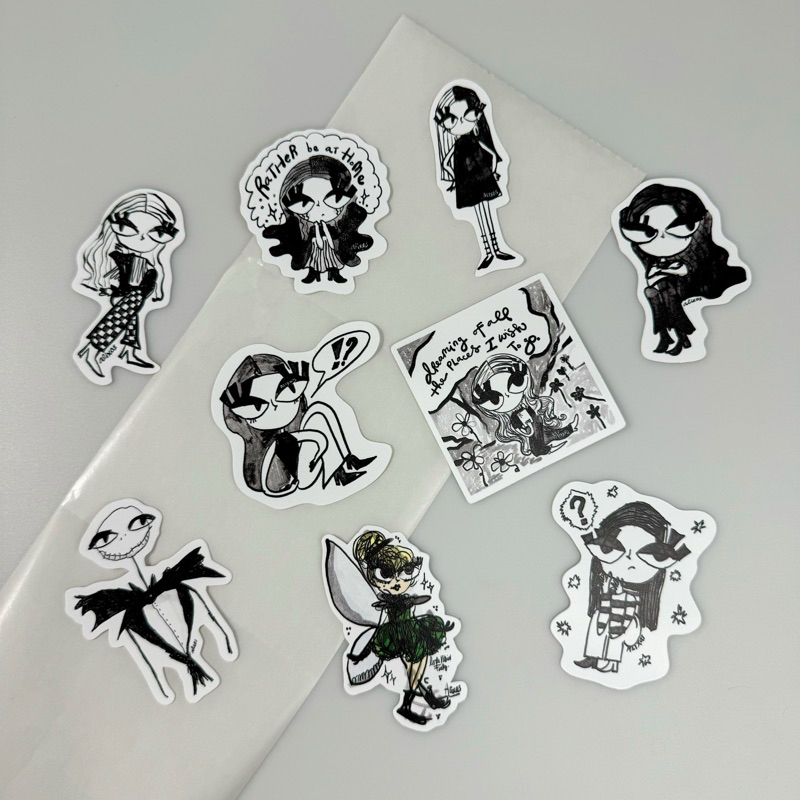 

Monochrome Muse Collection Sticker UV Print by Alixos