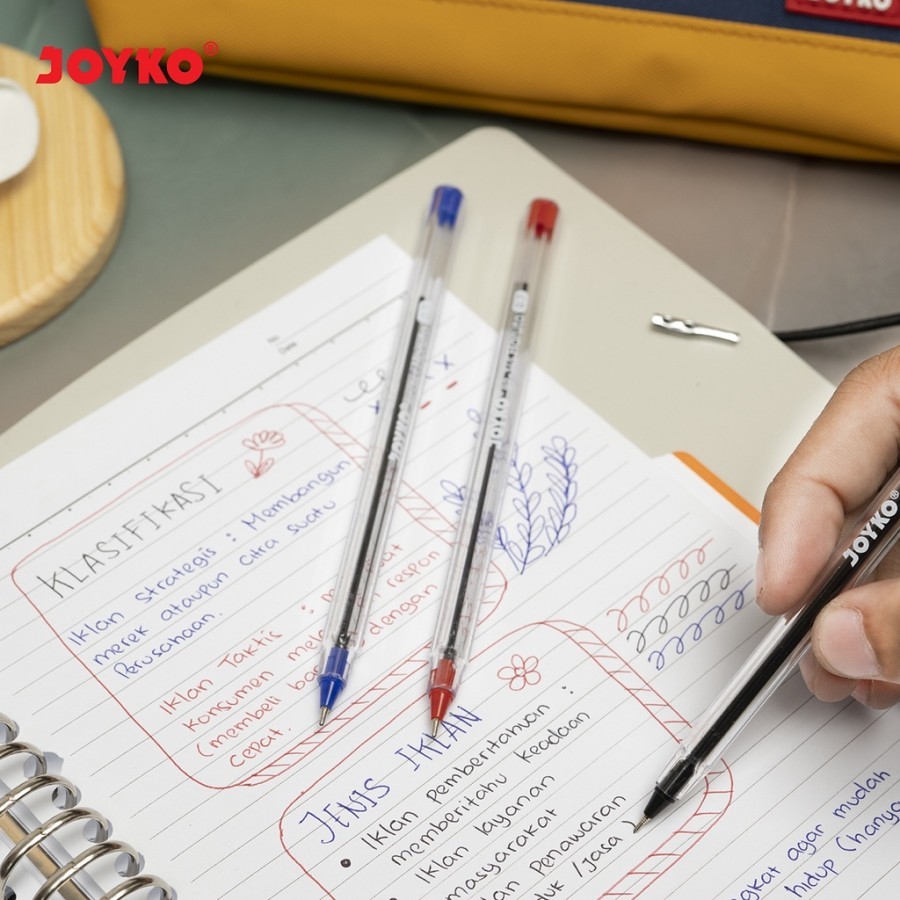 

Haruto Ball Pen 0.7 mm / Pulpen Pena Black Blue Red Ink / BP-345