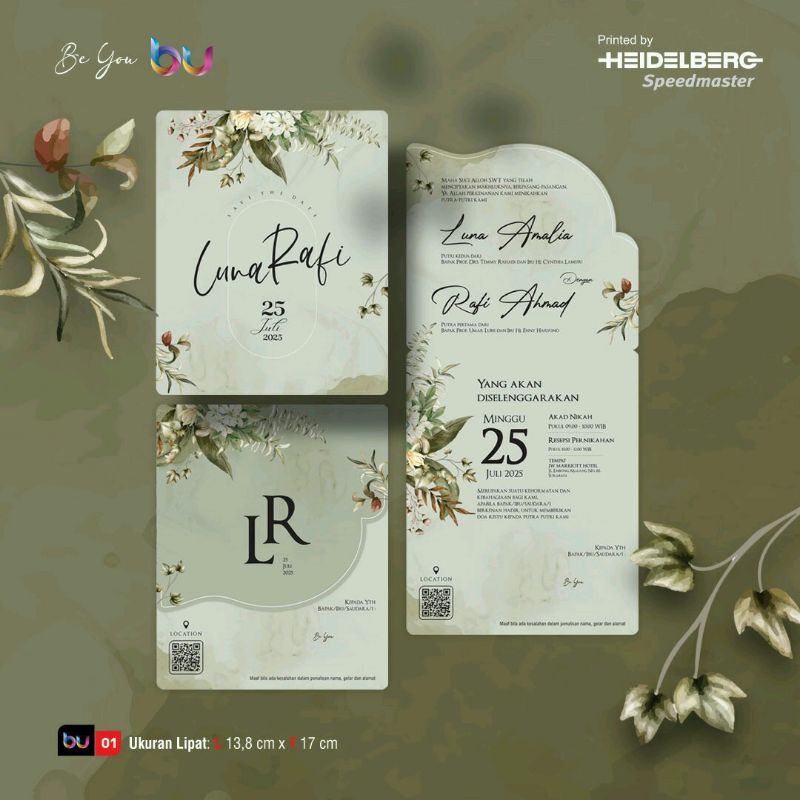 CETAK UNDANGAN KERTAS BLANGKO BE YOU 01