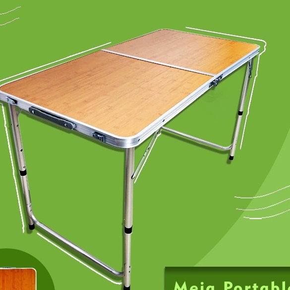 Booming Meja Lipat Koper Hpl Meja Serbaguna Meja Lipat Portable Meja Kaki Bulat
