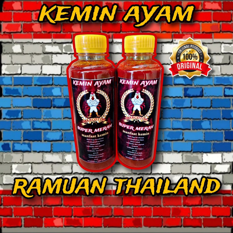 Kemin Ayam Kemin badan untuk ayam Super Merah Ramuan Thailand [1 botol]