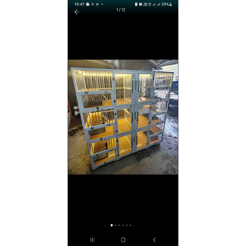 KANDANG KUCING 6 KAMAR PUTIH