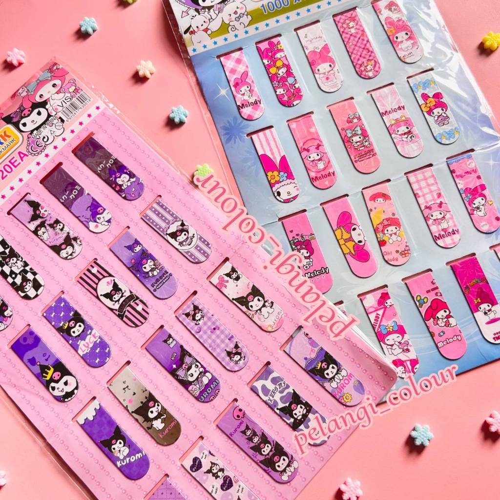 

Pembatas magnet Sanrio / Pembatas Buku Kuromi Melodi / Pembatas Sanrio