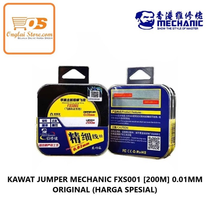 KAWAT JUMPER MECHANIC FXS001 0.01MM [200M] ORIGINAL