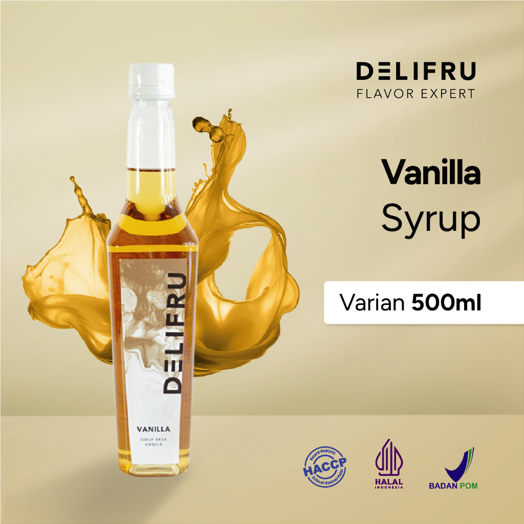 

Syrup Vanilla Delifru 500 ml - Sirup Vanila Premium