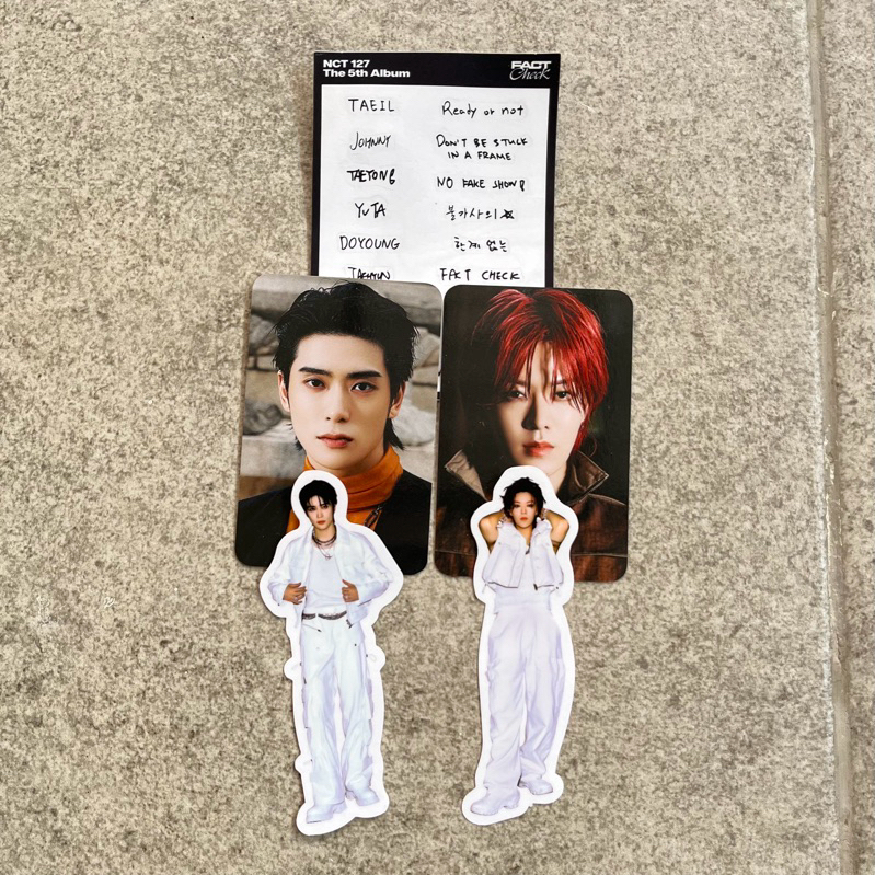 JAEHYUN Pair YUTA Sharing NCT 127 Fact Check Tin Case PC Photocard MD