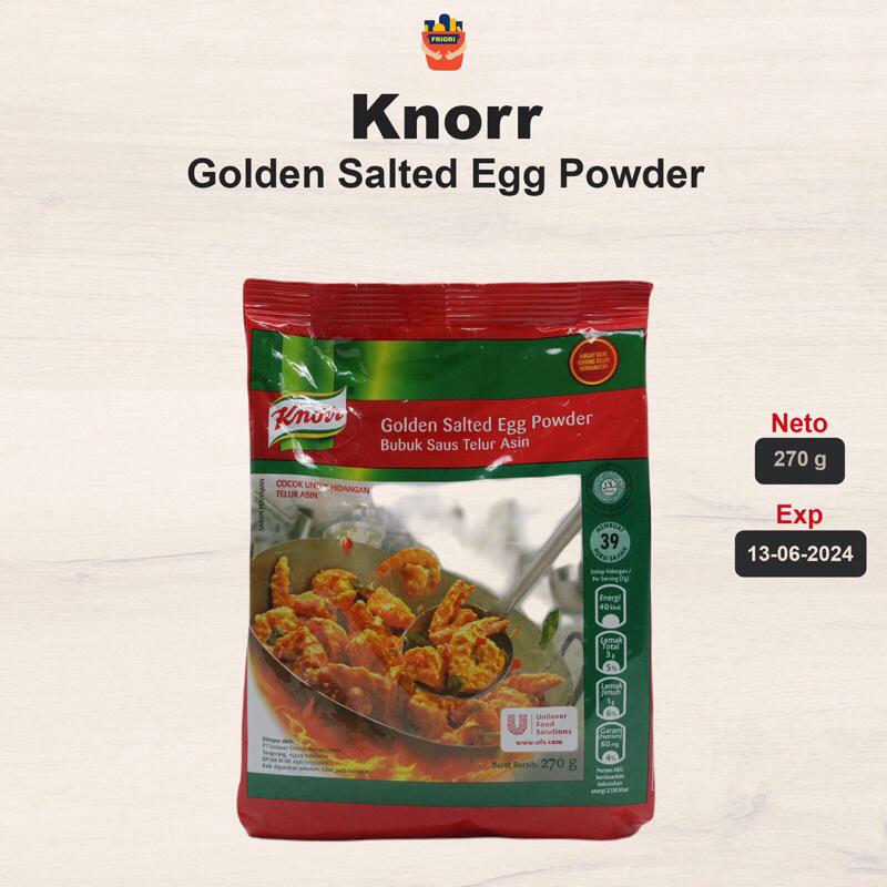 

Knorr Salted Egg Powder 270 gram - Bubuk Saus Telur Asin Bahan Masakan