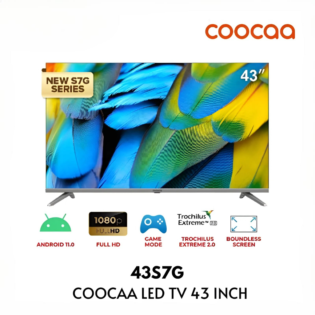 LED TV COOCAA Android 11 Smart TV 43 inch 43S7G
