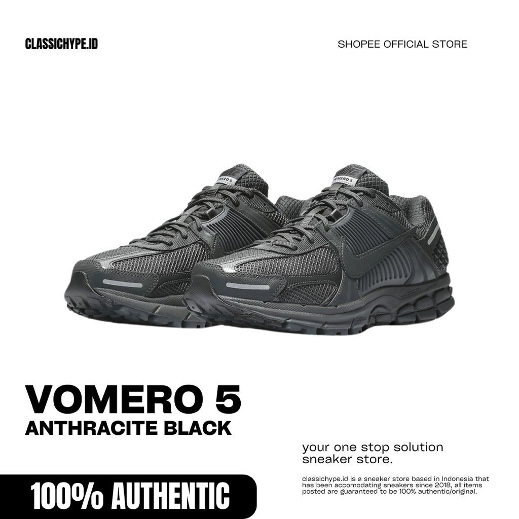 Nike Zoom Vomero 5 Anthracite Black 100% Original