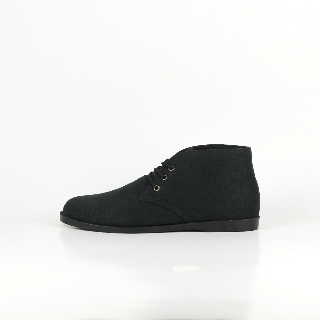 ELVRA - Sepatu Pria Sepatu Kasual Casual Sepatu Kanvas Canvas - Aston Full Black