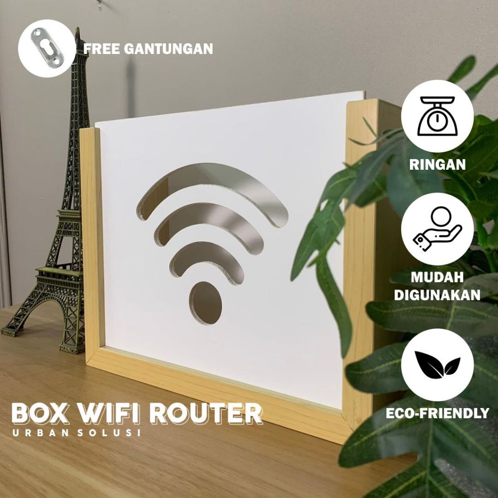 Rak tempat Wifi Router minimalist dari bahan kayu