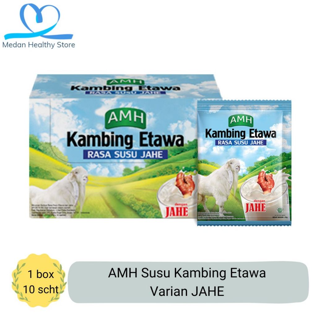 

AMH Susu Kambing Etawa JAHE 1 box isi 10 sachet