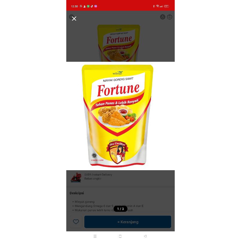 

Fortune minyak goreng kemasan 2 liter
