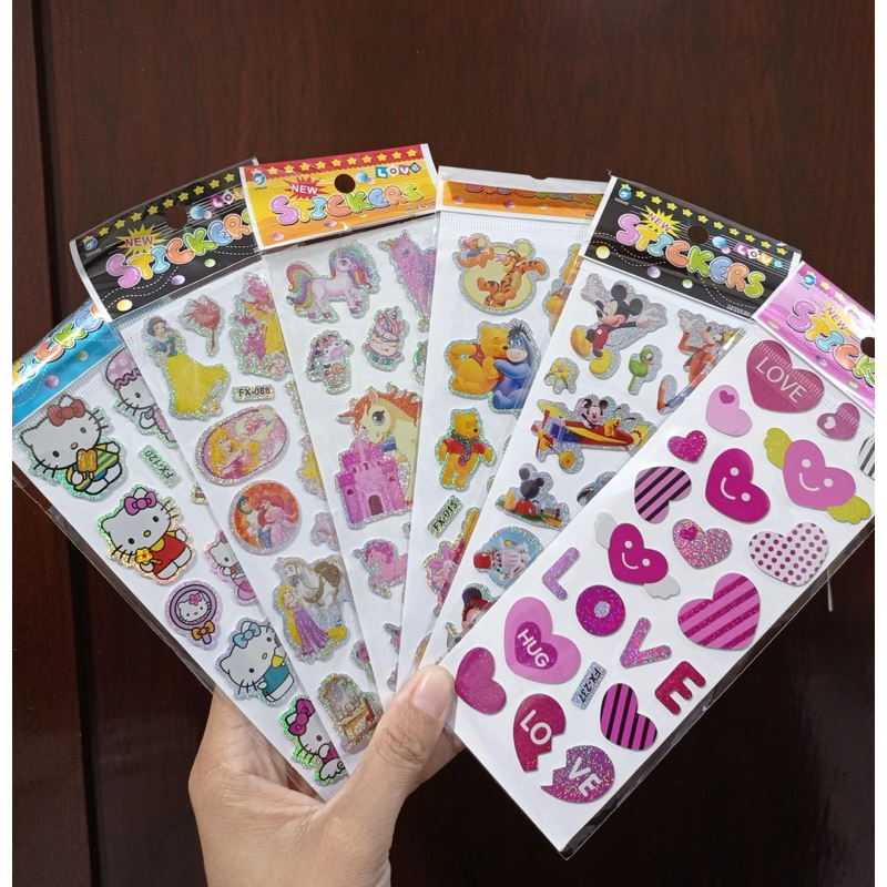 

Sticker Gliter Anak PERPCS 1BUAH Motif Random Lucu Sticker Murah