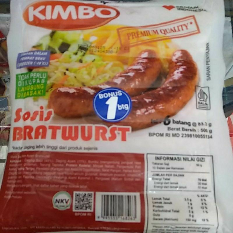 

Kimbo sosis Bratwurst 500gr.