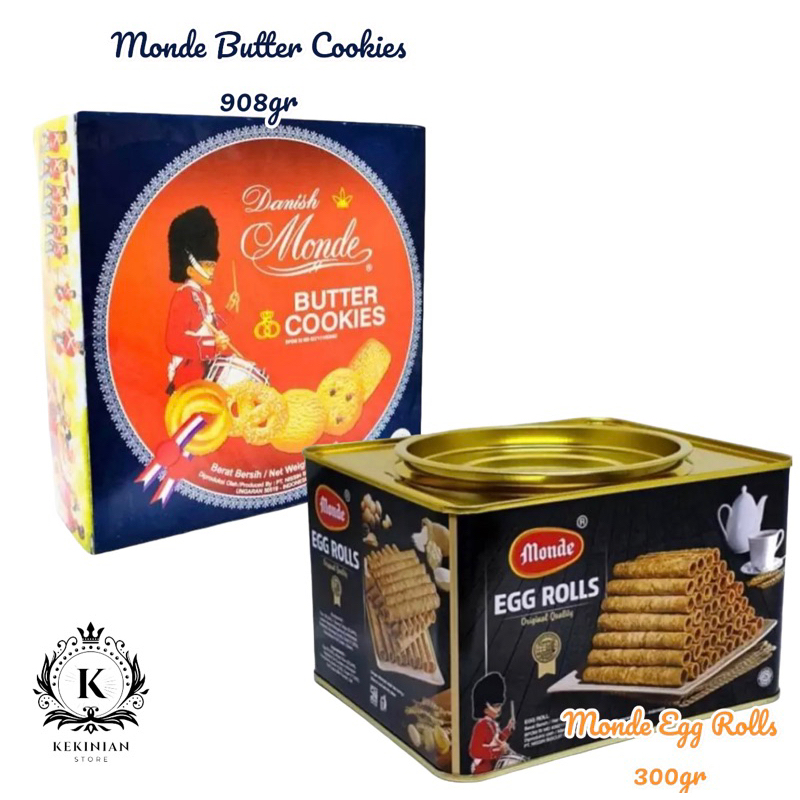 

Monde Butter Cookies 908gr | Monde Eggrolls 300gr| Kue Kaleng