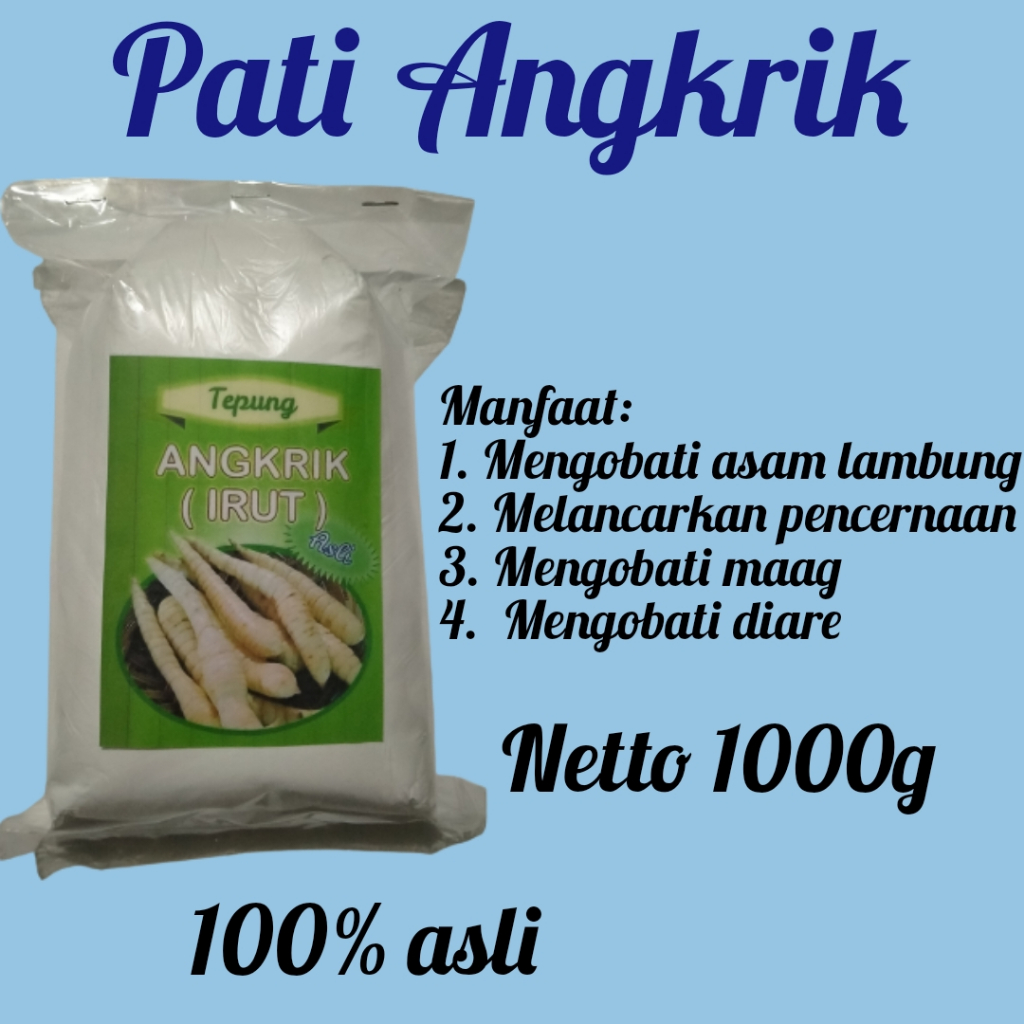 

OBAT ASAM LAMBUNG/TEPUNG GARUT| TEPUNG IRUT| PATI ASAM LAMBUNG/ANGKRIK/AROWWROT 1KG