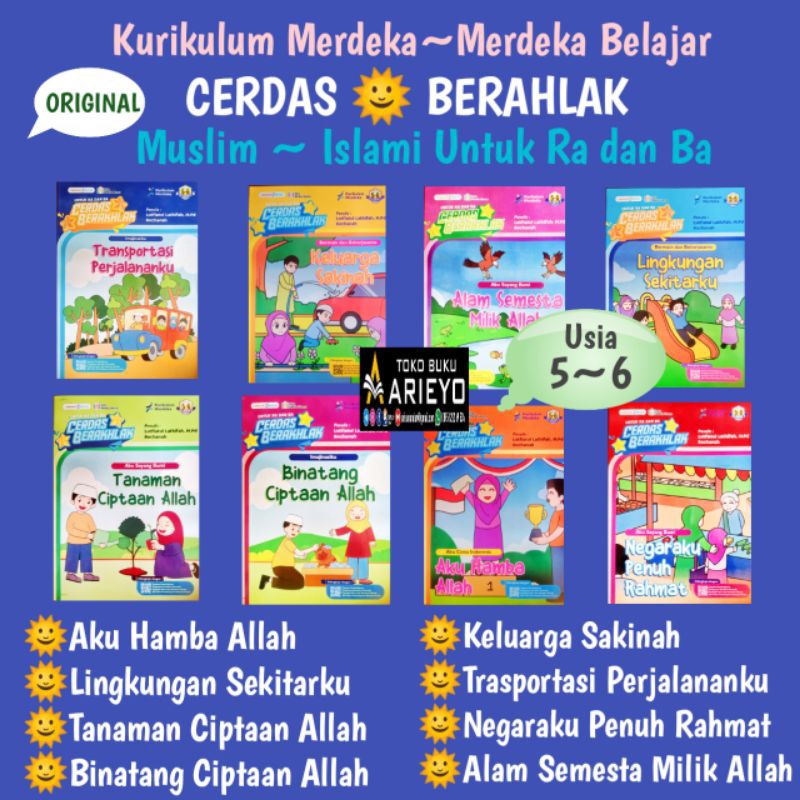 BUKU CERDAS KREATIF ISLAMI | BUKU TK DAN PAUD | KURIKULUM MERDEKA