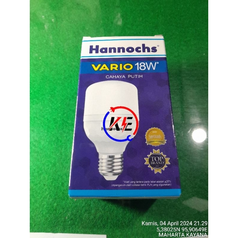 hannochs vario bohlam bola lampu led 18 watt