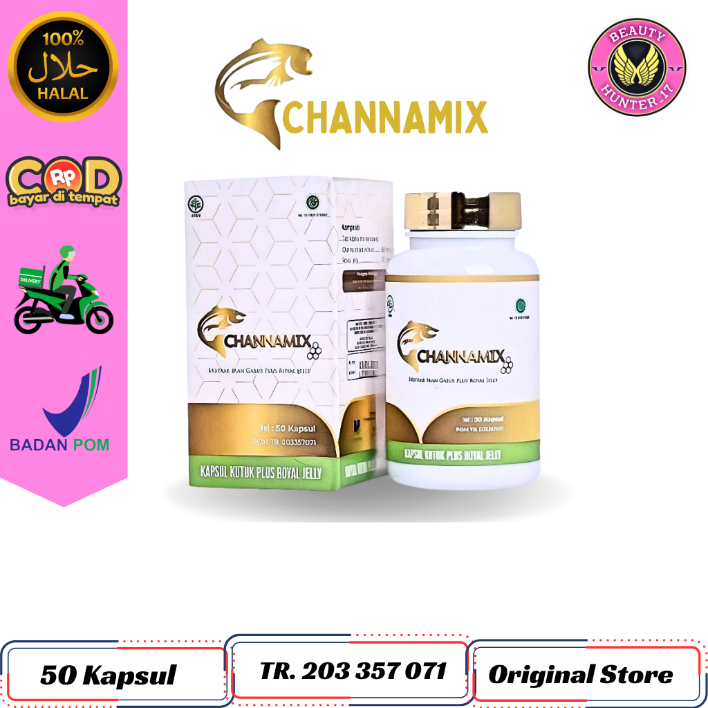 Channamix Kapsul Ikan Gabus Plus Royal Jelly Kapsul Kutuk Ekstrak Ikan Gabus