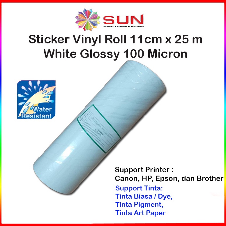 

Motif Terkini SUN Sticker Vinyl Roll Inkjet A64R 11 cm x 25 m 1 micron Matte Glossy 8PJ