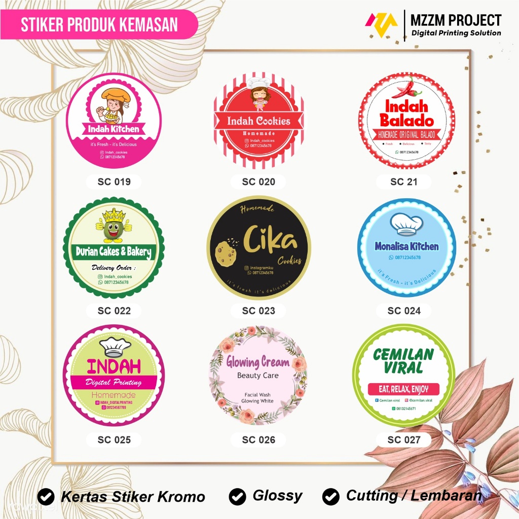 

STIKER PRODUK MAKANAN KEKINIAN TANPA RIBET SUDAH CUTTING