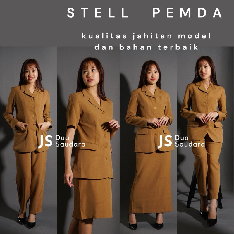 PEMDA / KHAKI WANITA / SERAGAM PEMDA / BAJU DINAS / SERAGAM DINAS