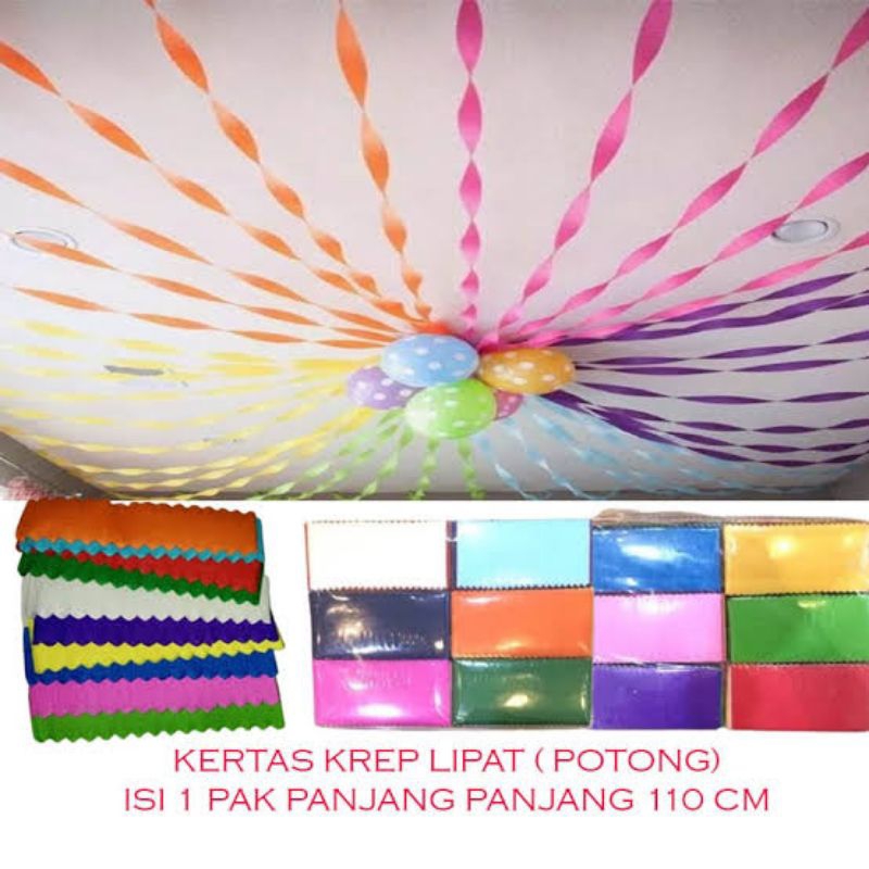 

Kertas Krep / Kertas Krep Potong Warna-warni / Kertas Dekorasi Pesta )