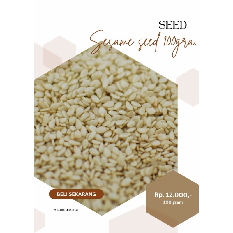 

sesame seed white / biji wijen putih 100 gram
