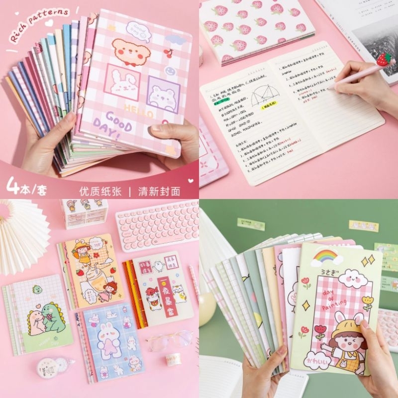

(1 PCS) NOTEBOOK BUKU TULIS CATATAN A5 MOTIF KARTUN LUCU A5 SEWED