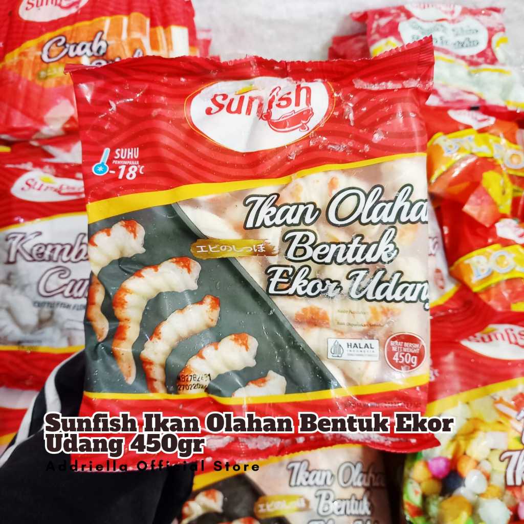 

ADDRIELLA Sunfish Ikan Olahan Bentuk Ekor Udang 450gr | Sunfish/Frozenfood/Frozenfood Murah