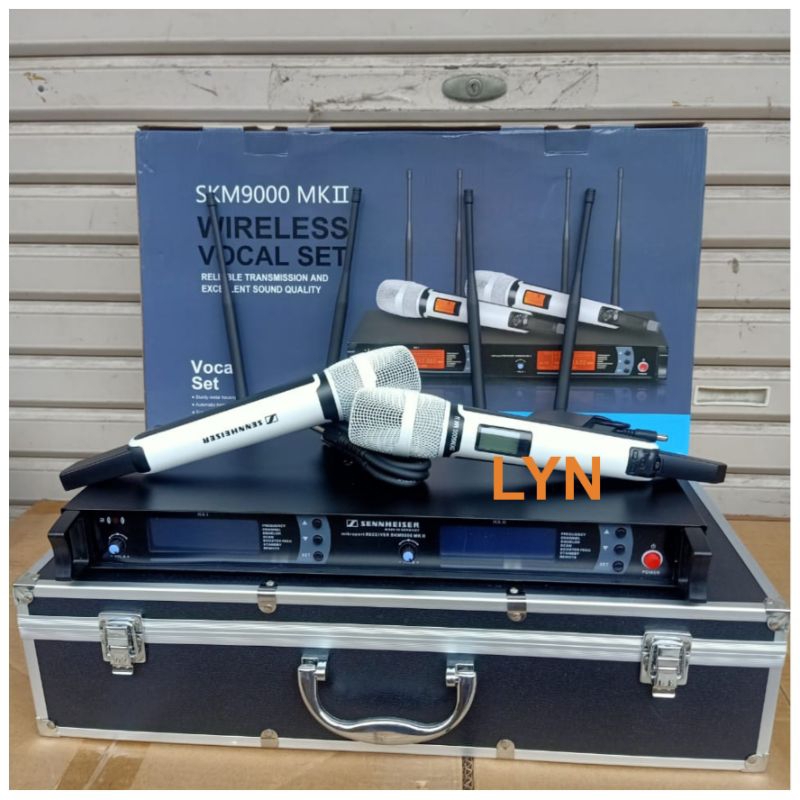 MIC WIRELESS SKM9000 MK2 WARNA PUTIH PLUS KOPER SKM 9000 MK2 UHF