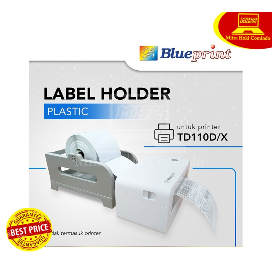 LABEL HOLDER PLASTIK UNTUK PRINTER BLUEPRINT TD110X TD100D