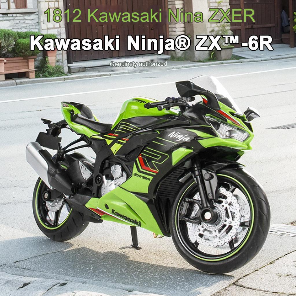 Kawasaki Ninja 600 ZX-6R ZX6R Diecast Motor scala 1:12 Official cocok jadi panjangan dan koleksi