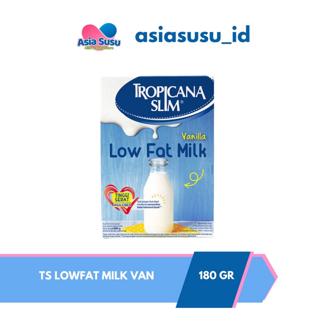 

Tropicana Slim Susu Low Fat Vanilla 500gr / Vanilla 180gr - Susu Bantu Diet Turunkan Kolesterol