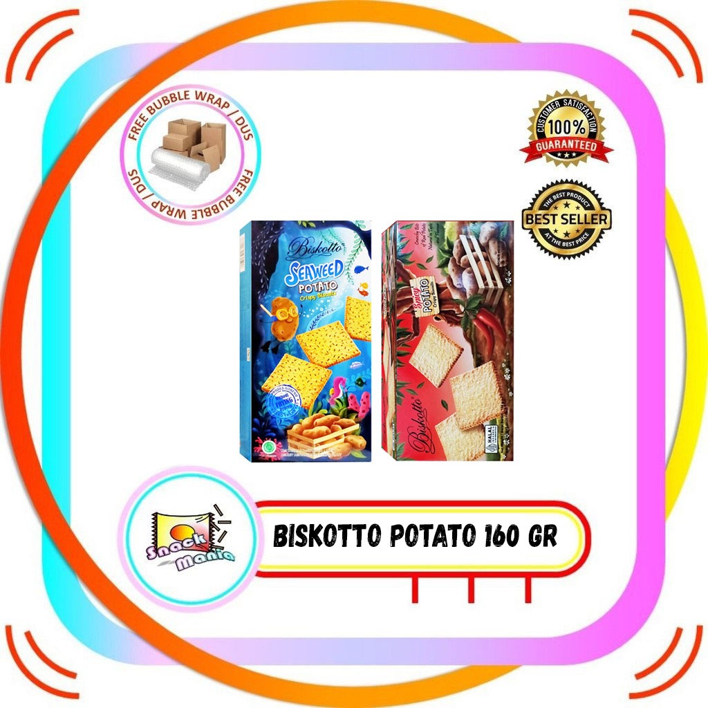 

Biskotto Seaweed | Spicy Potato Crispy Biscuit ~ 160 gr Biskuit Kentang Pedas