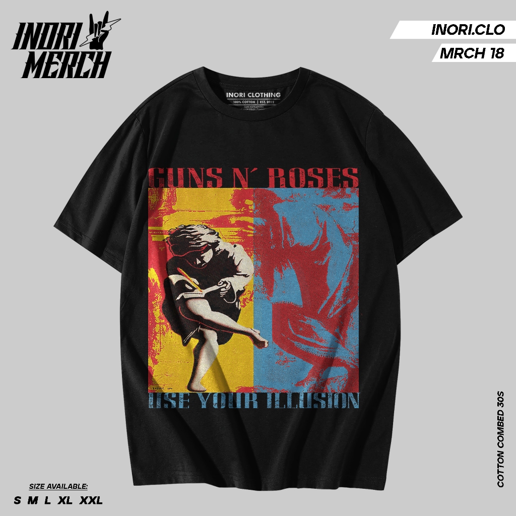 Inori Kaos Band Vintage Guns N Roses Unisex