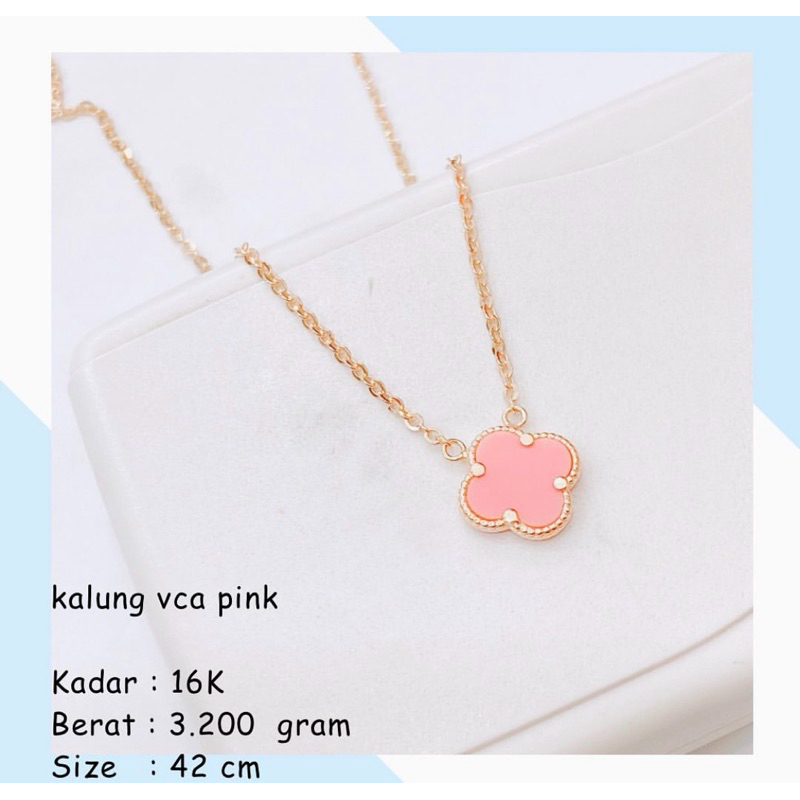 KALUNG EMAS VANCLEEF PINK 16K 3.200Gr VAN CLEEF VC VCA CLOVER