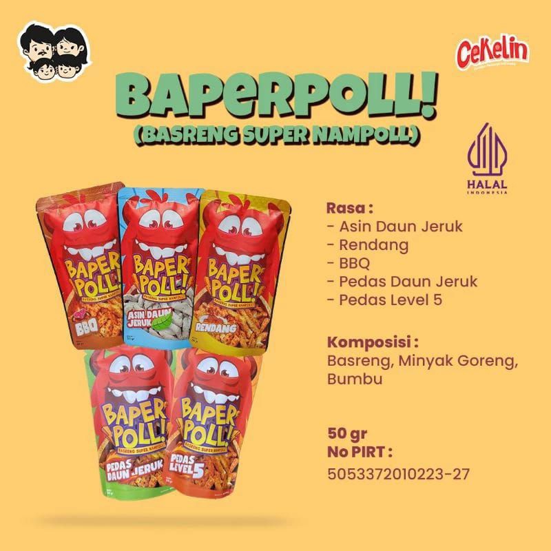 

Snack Viral Cemilan Keluarga BAPER POLL Basreng Super Nampol