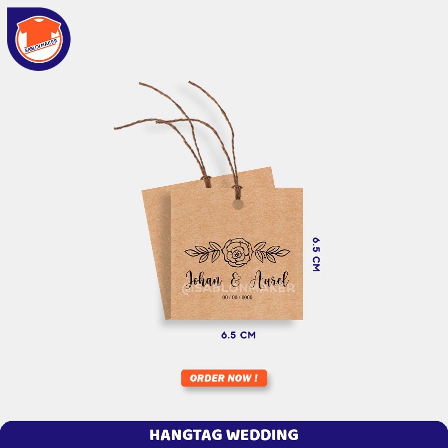 

Hangtag Wedding Pernikahan Label Souvenir Gift Parcel Nikahan Murah