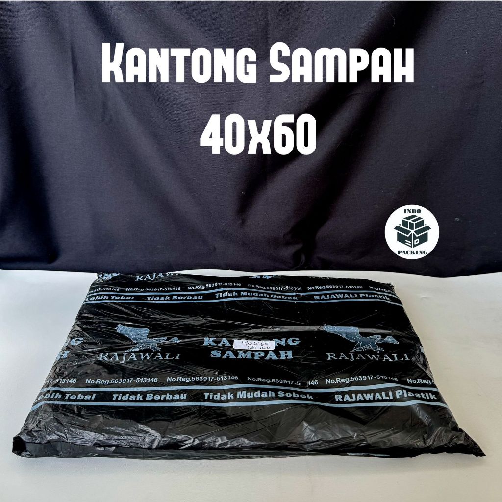 (isi 100) Kantong Sampah 40x60cm / Kresek Sampah Besar Jumbo / Kresek Sampah Rajawali