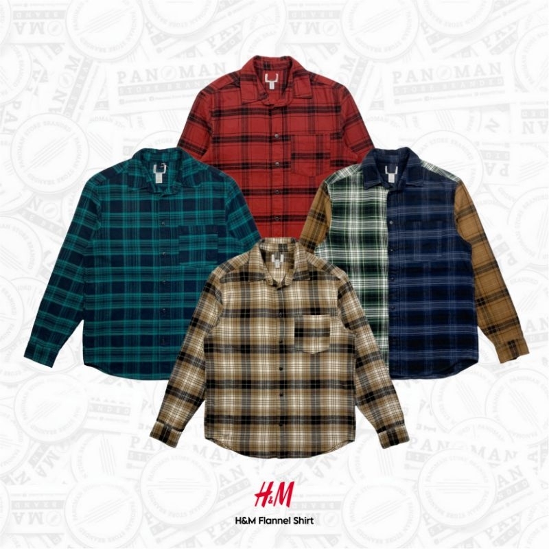KEMEJA FLANNEL H&M ORIGINAL / H&M FLANNEL SHIRT ORIGINAL
