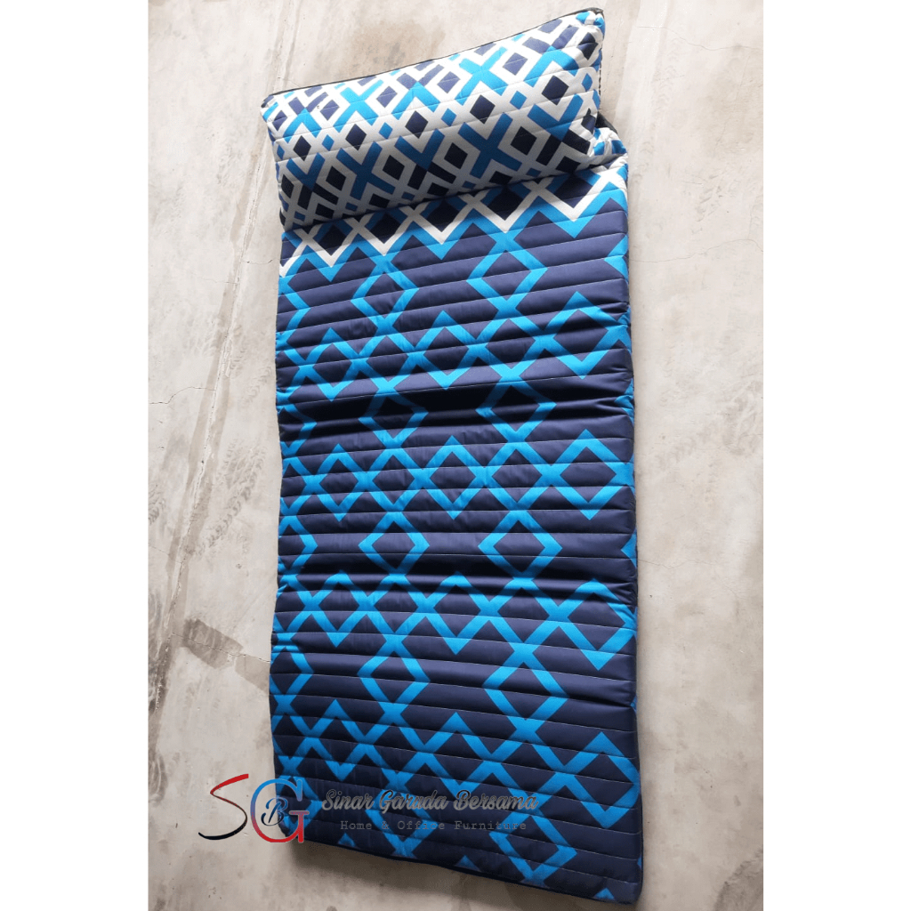 KASUR LIPAT + BANTAL / KASUR SANTAI / KASUR LANTAI / KASUR PRAKTIS BISA DIBAWA KEMANA-MANA + BANTAL