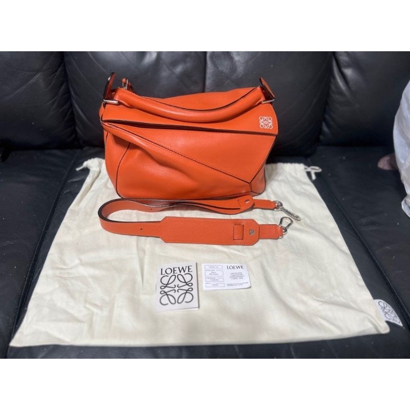 Loewe Puzzle Small Orange Authentic