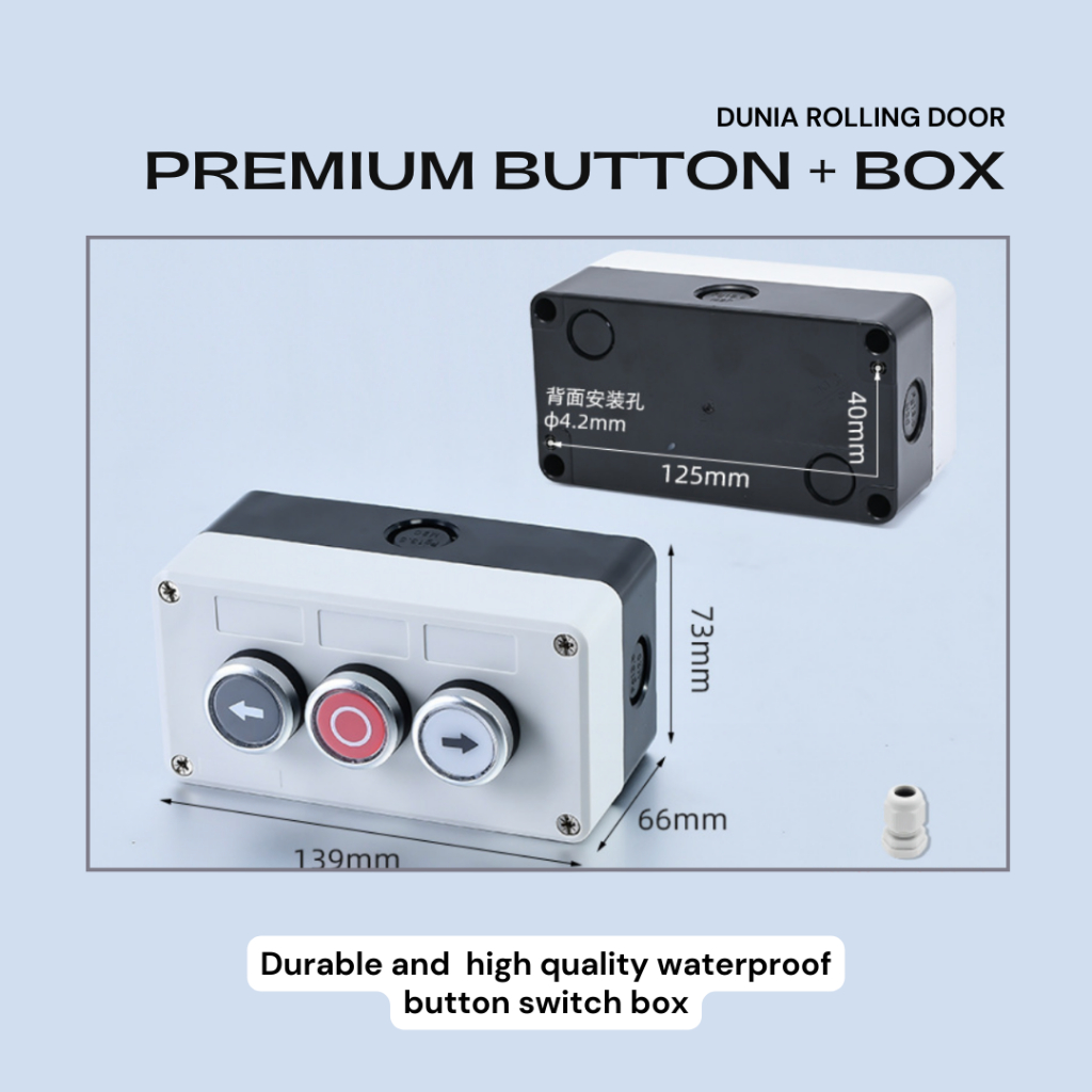Premium Push Button Switch Box Waterproof / Tombol Pintu tahan air