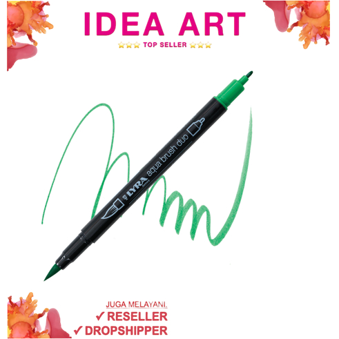 

Spidol Marker Dual Brush Pen Lyra Germany Aqua Brush Duo Permanent Briliant Green 6520056 - Satuan