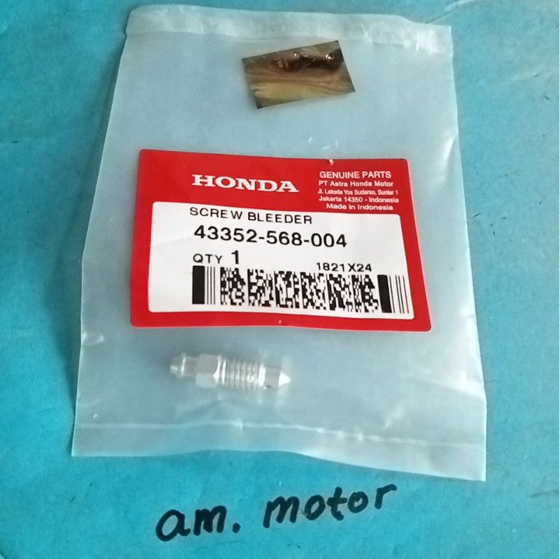 baut nepel angin minyak rem, beat fi, esp, Honda ori